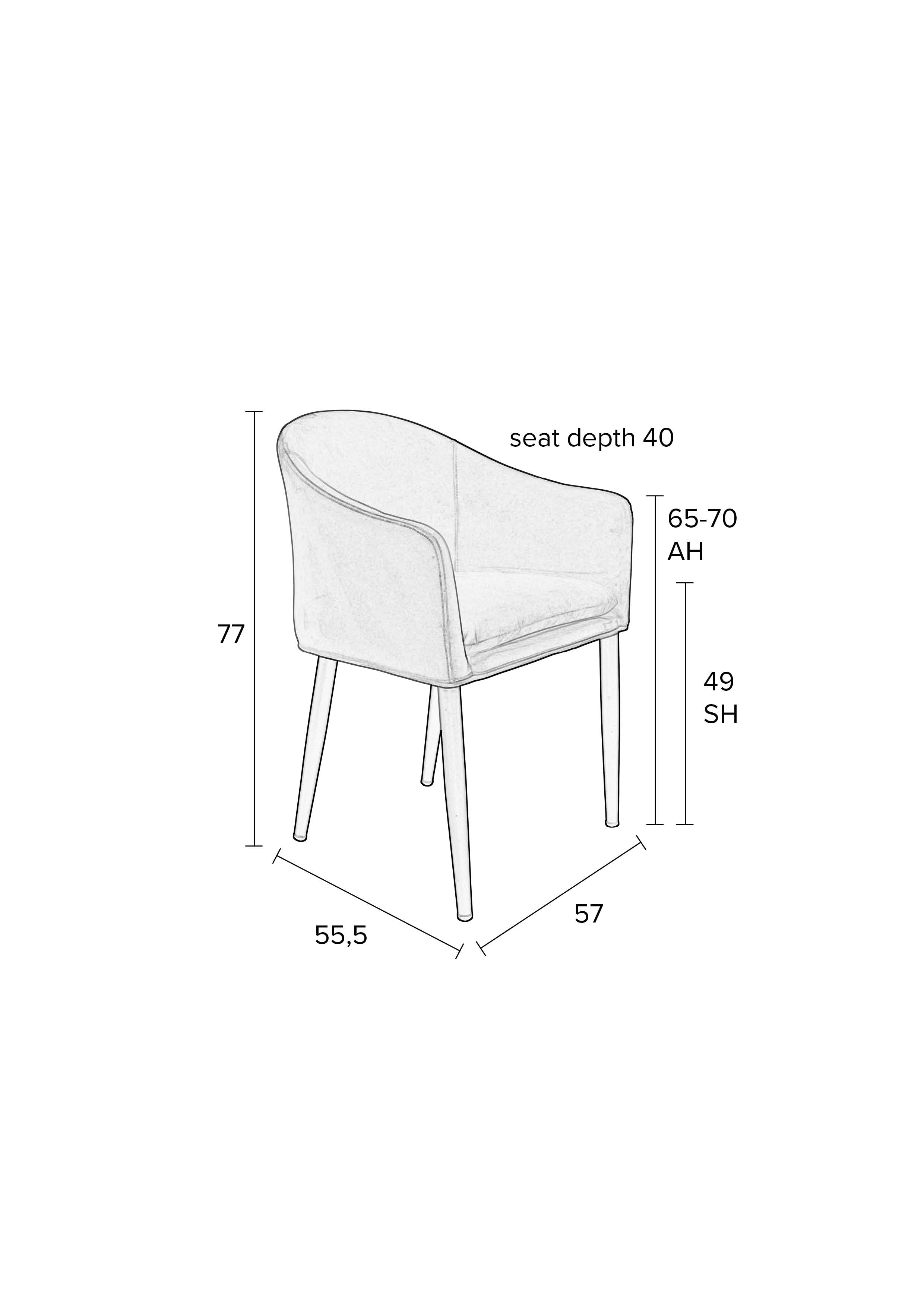 Sivhølm Armstoel Catelyn